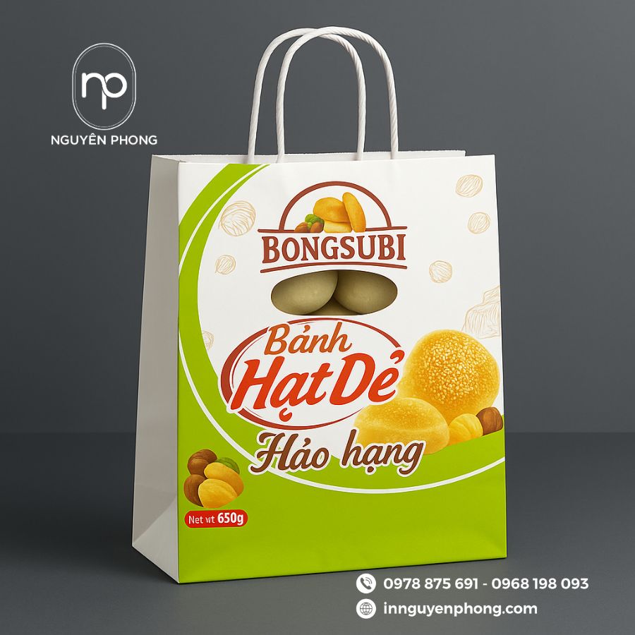 In Túi Giấy Đựng Bánh Hạt Dẻ